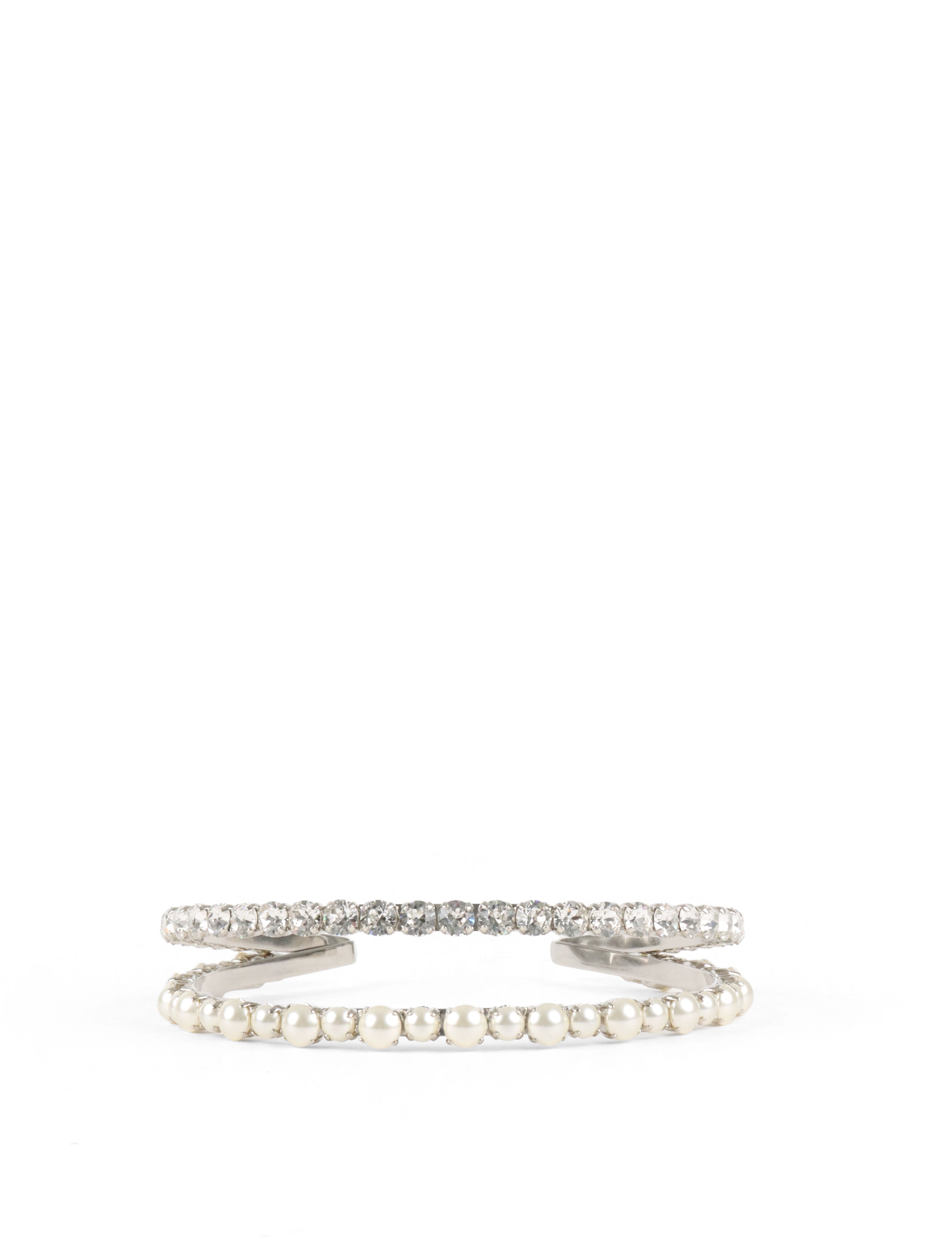 Miu Miu Resin Pearl and Crystal Double Headband