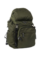 Prada Green Nylon Buckled Backpack.