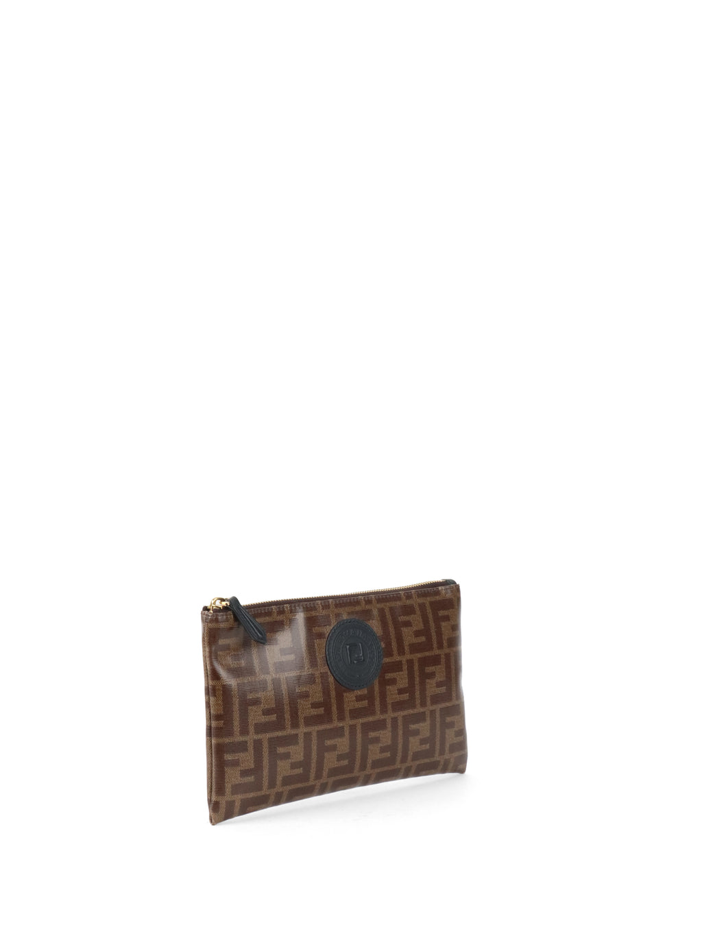 Fendi Glazed Brown FF Zucca Flat Pouch