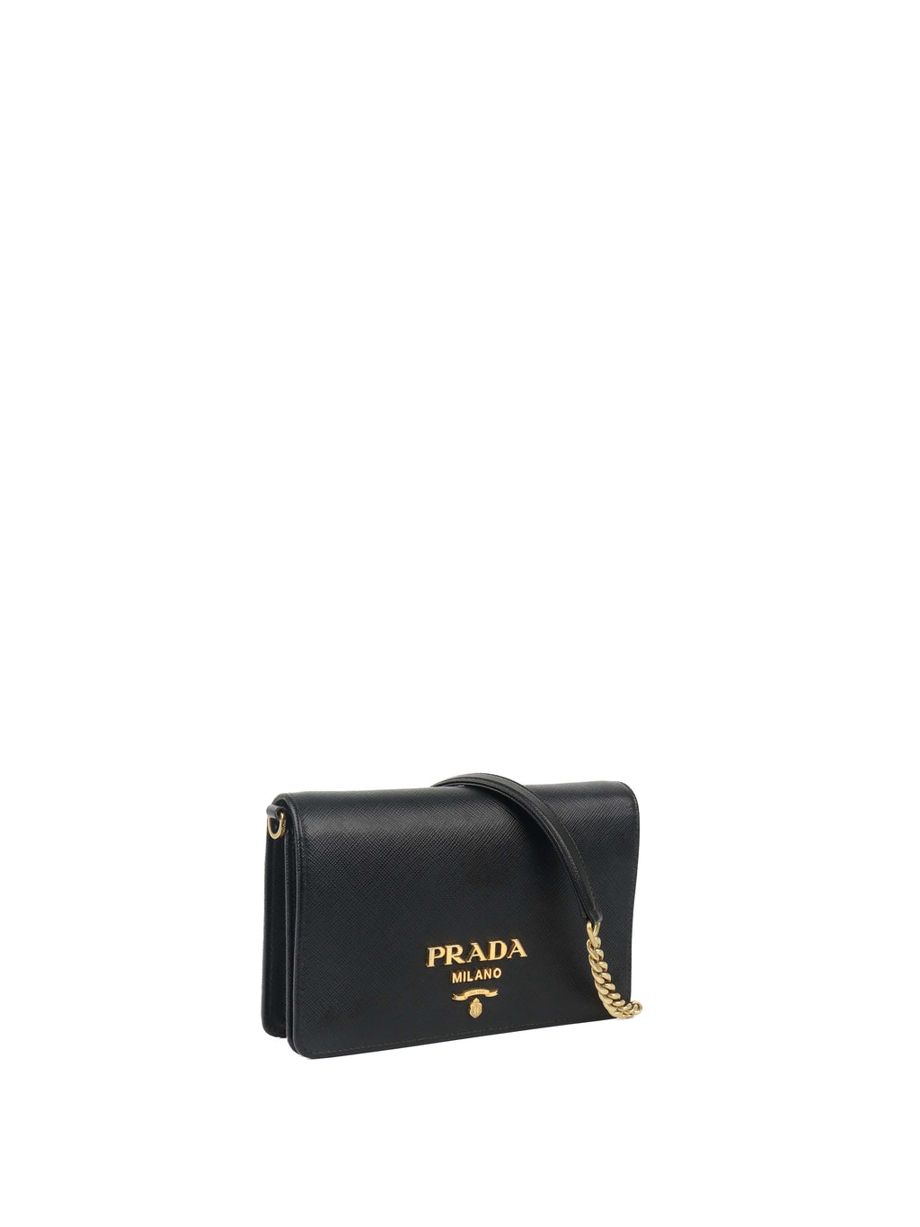 Prada Black Mini Saffiano Leather Bag.