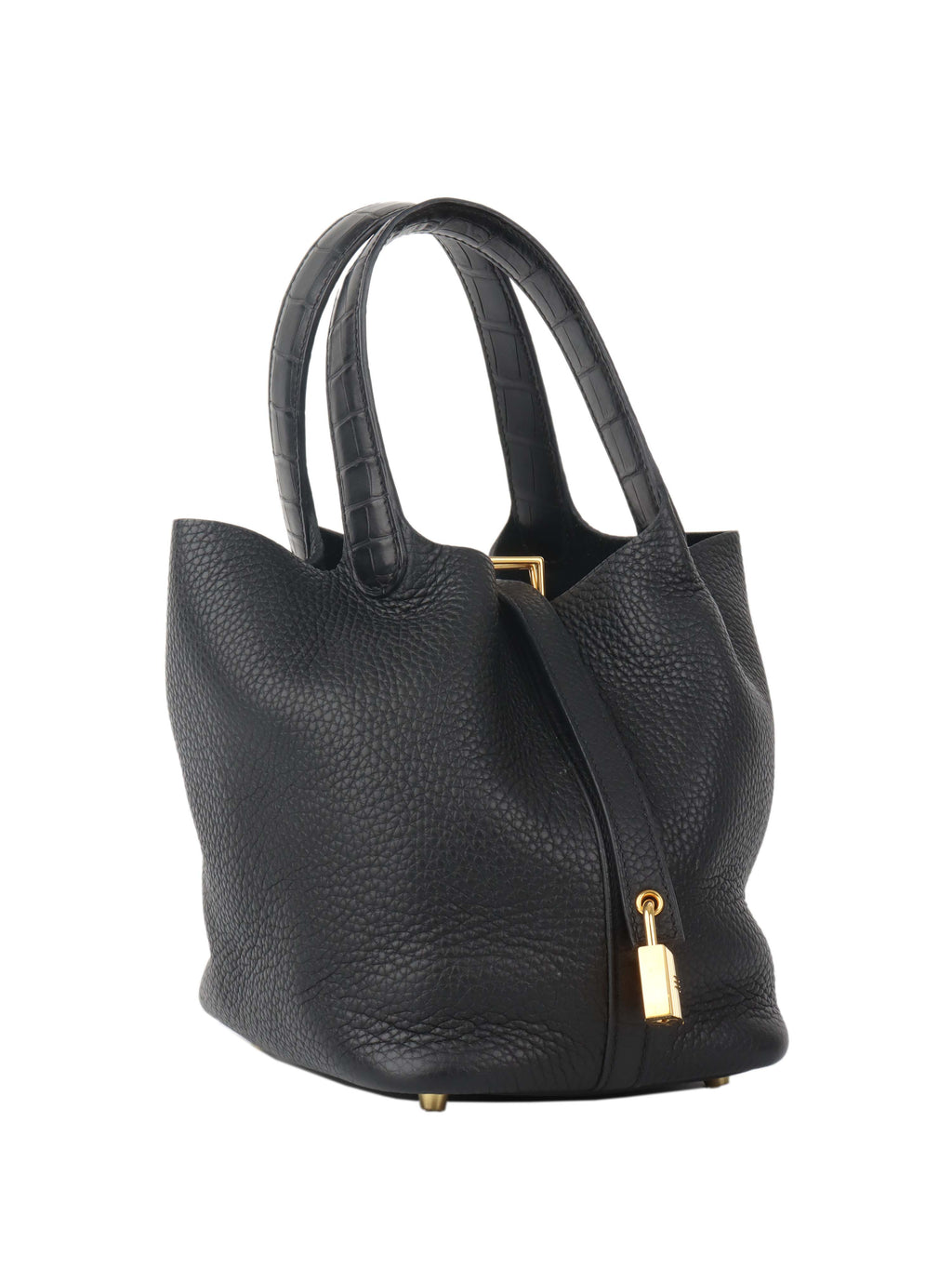 Hermes Picotin Lock 18 Touch Bag with Alligator Handle