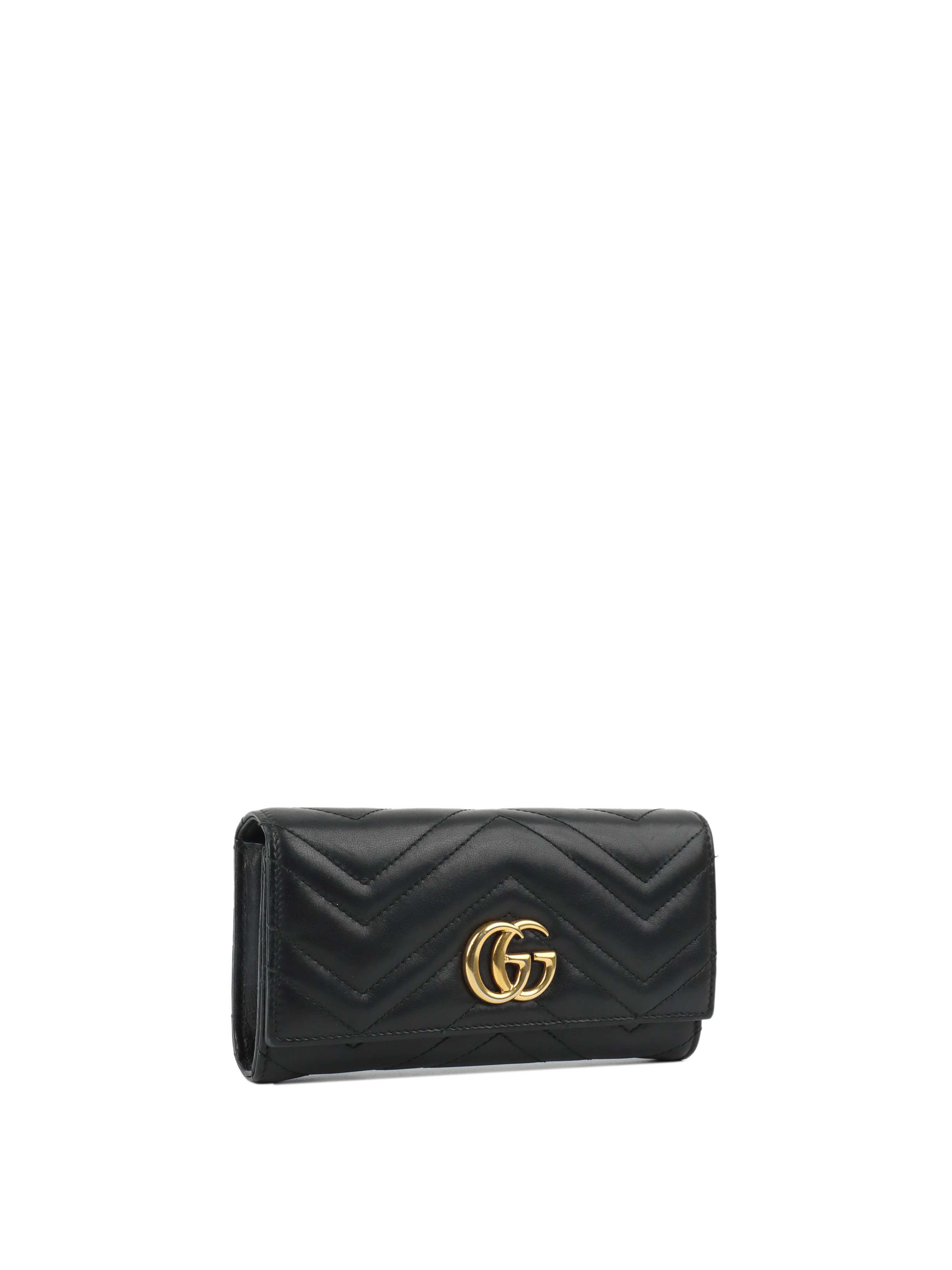 Gucci Marmont Quilted Leather Long Wallet