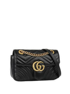Gucci Black Mini Marmont Shoulder Bag.