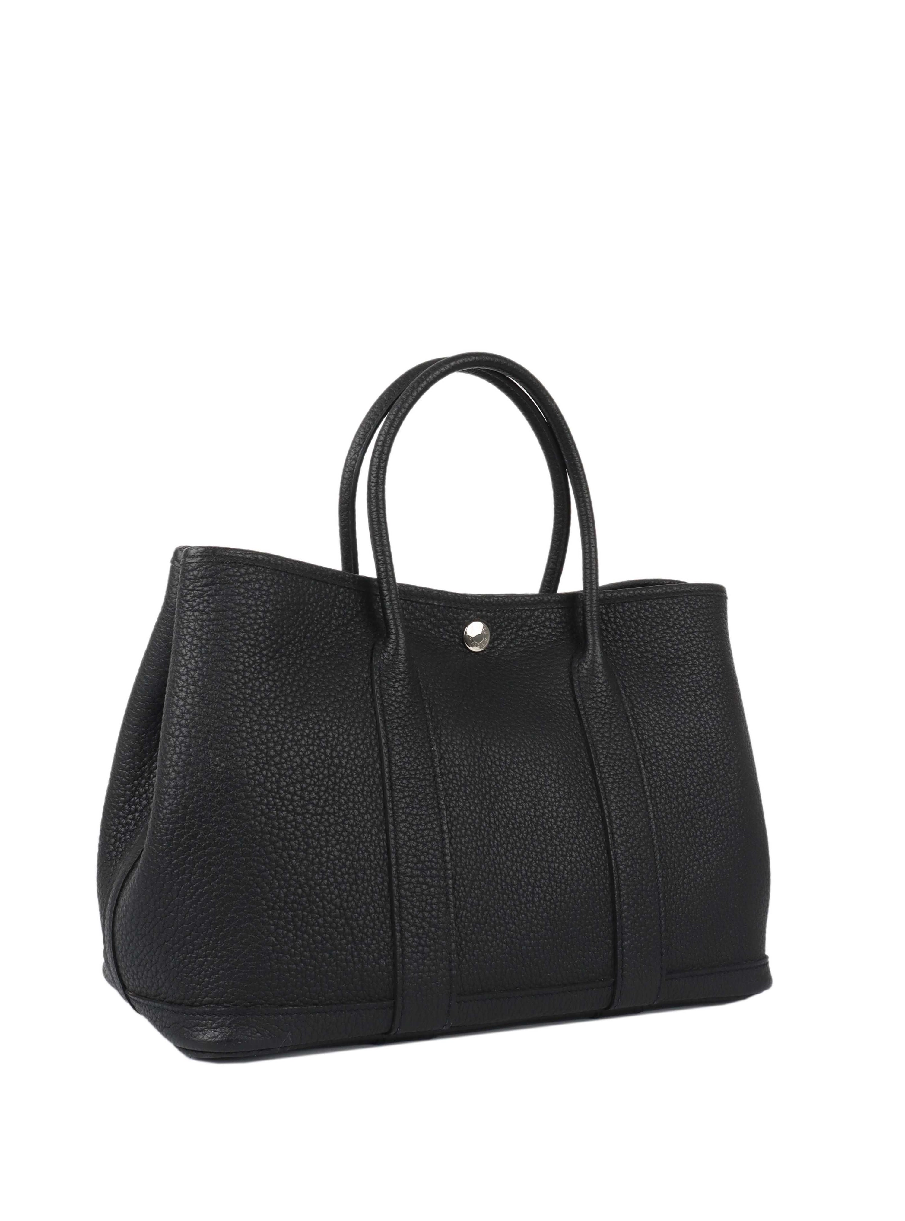 Hermes Black Garden Party 30 Bag.