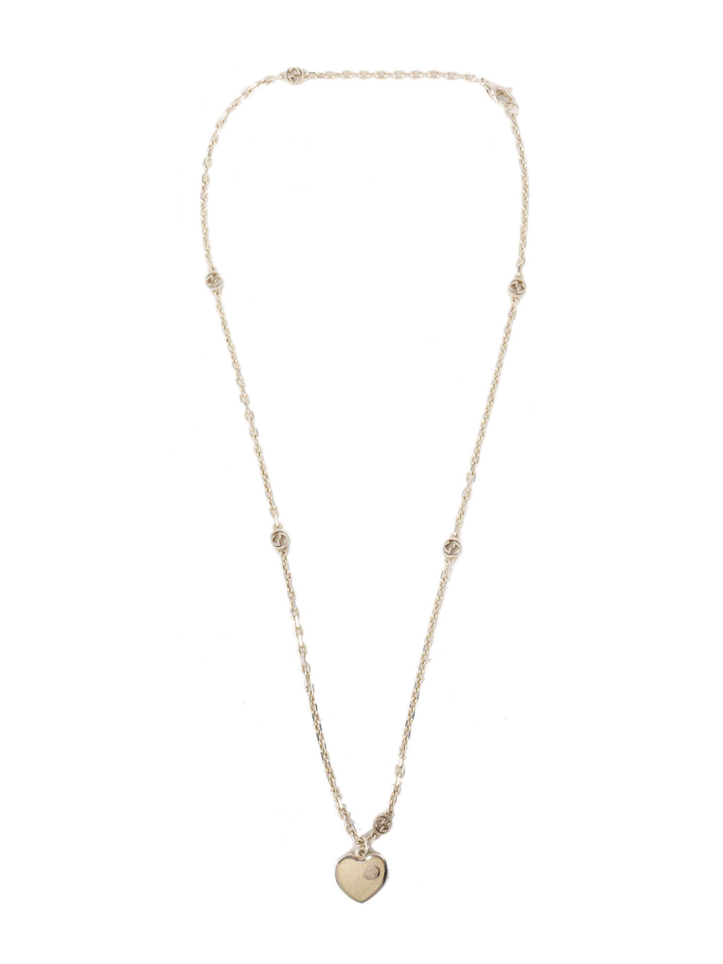 Gucci Silver Heart Necklace.
