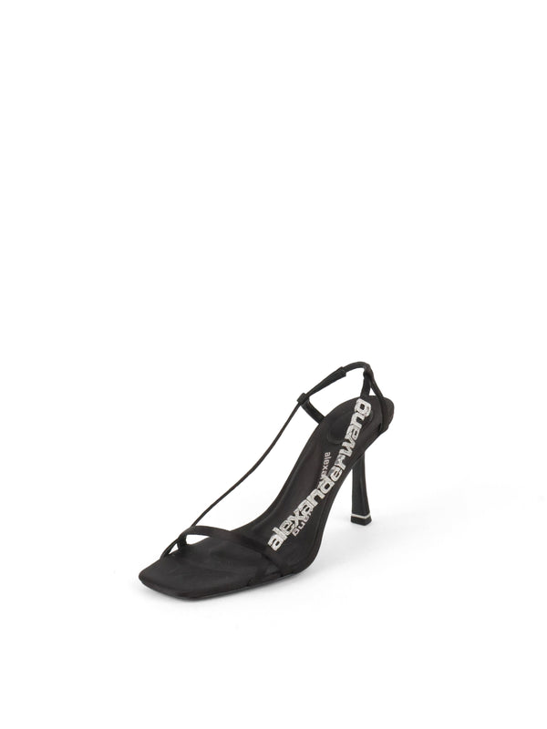 Alexander Wang Black Ivy Logo Strap Sandal