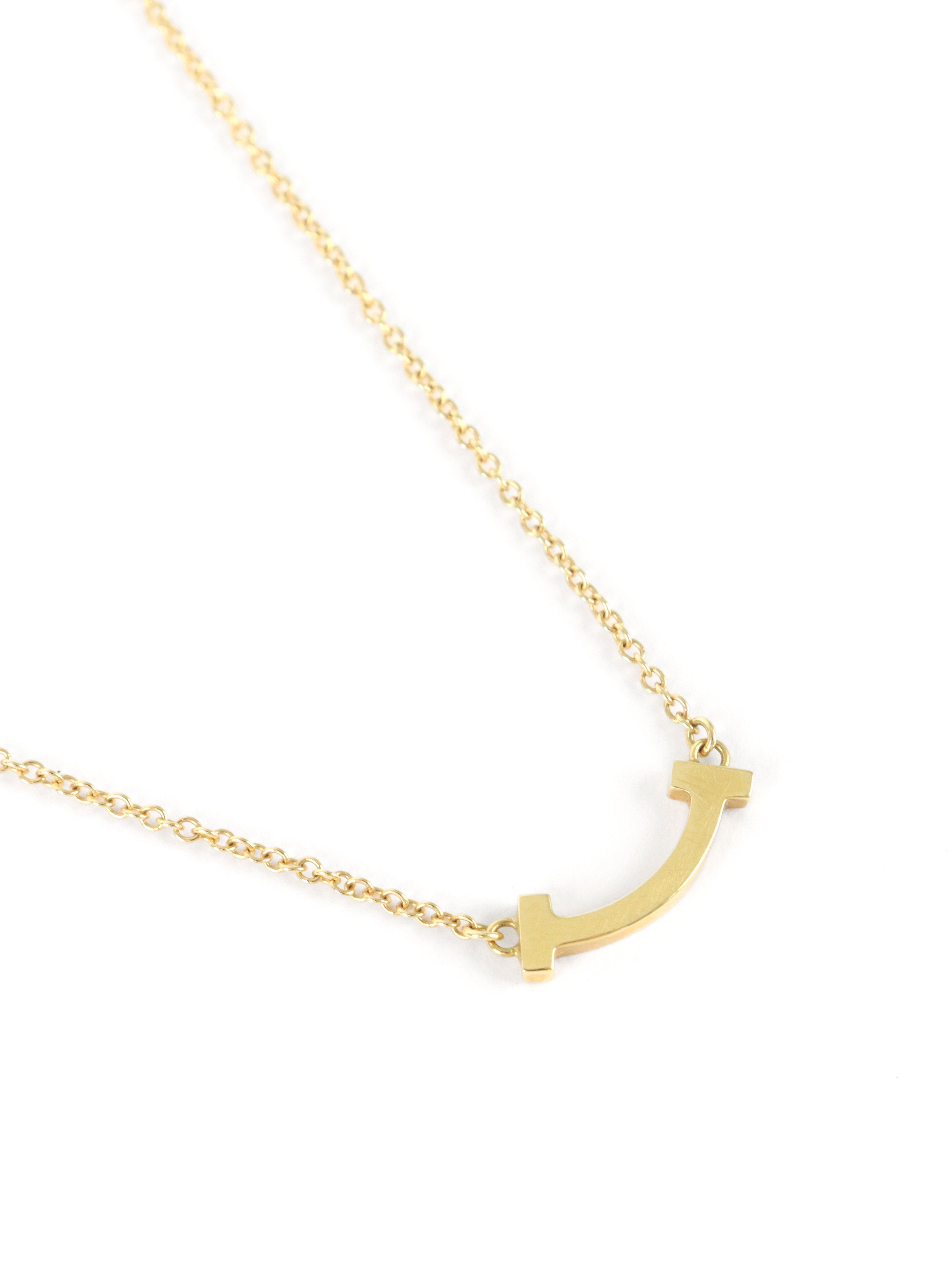 Tiffany & Co Mini Smile Pendant Yellow Gold
