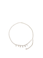 Chanel Silver Logo Lettering Chain Belt.