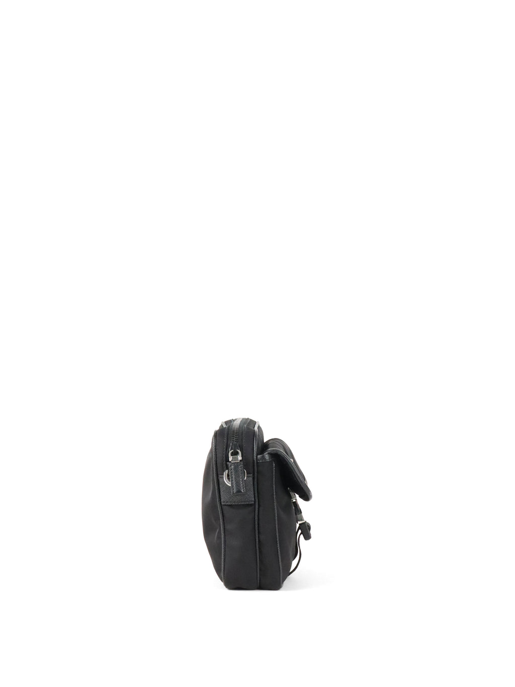 Prada Black Re-Nylon and Saffiano Leather Shoulder bag