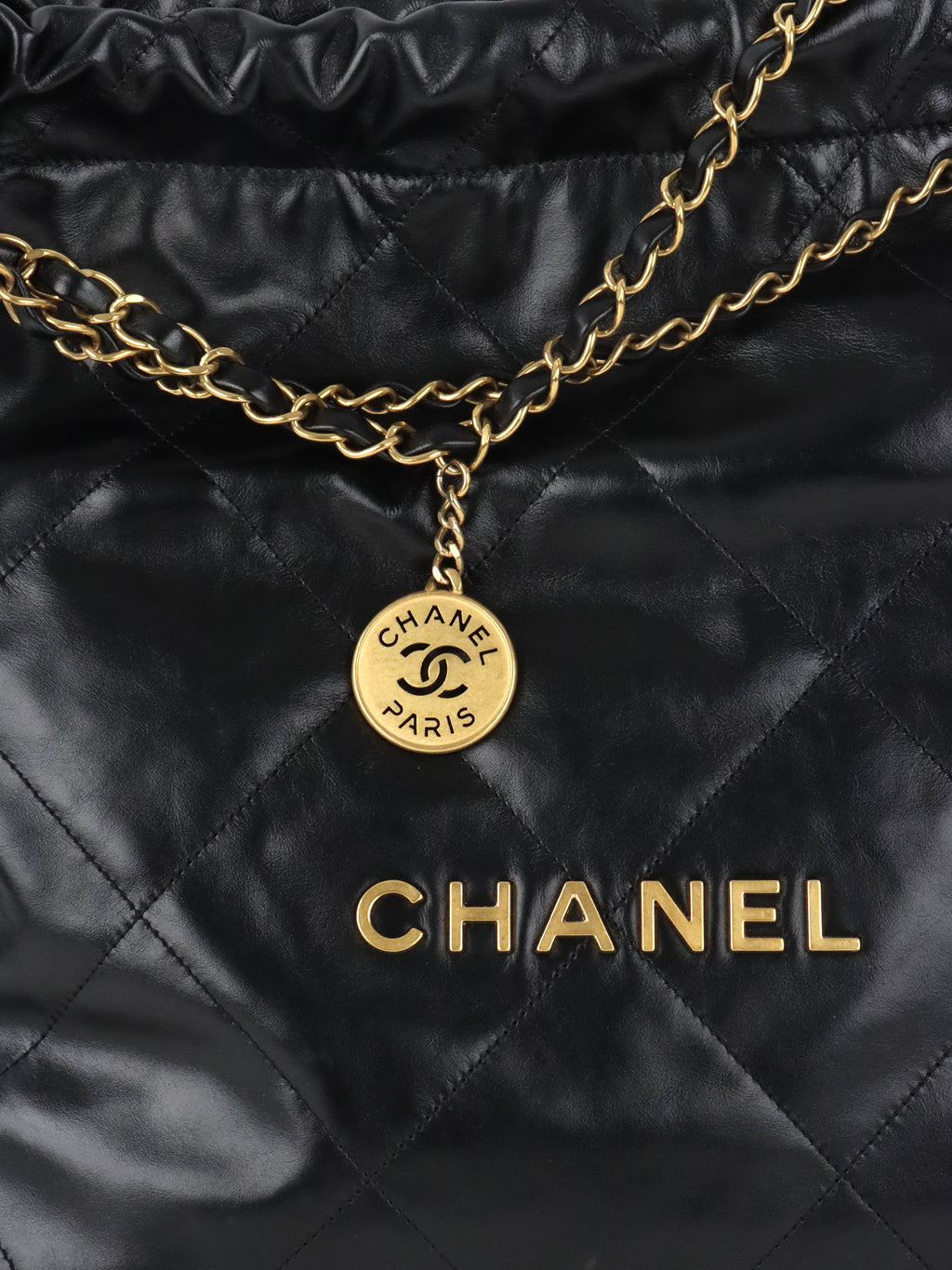 Chanel 22 Medium Black Bag.