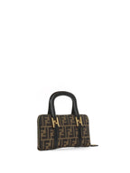Fendi Vintage Zucca Canvas Top Handle Wallet Bag