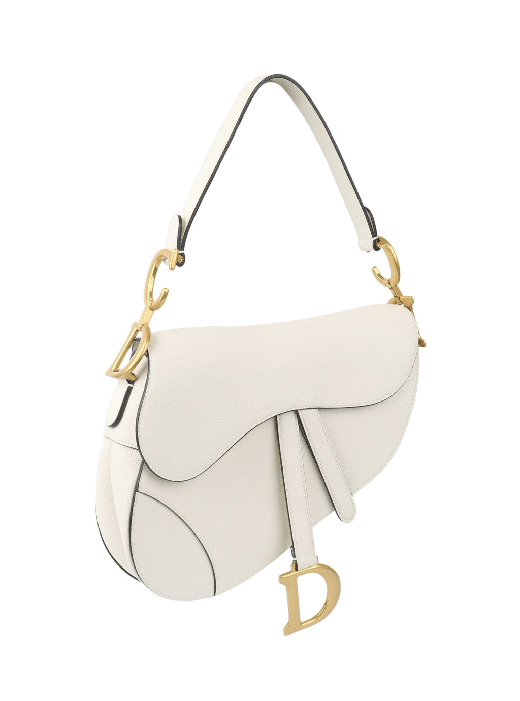Dior White Saddle Bag.