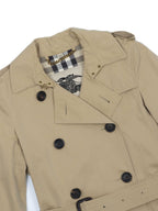 Burberry Long Trench Coat in Tan.