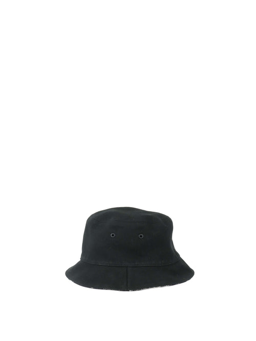 Louis Vuitton Black & White Distorted Damier Reversible Bucket Hat.