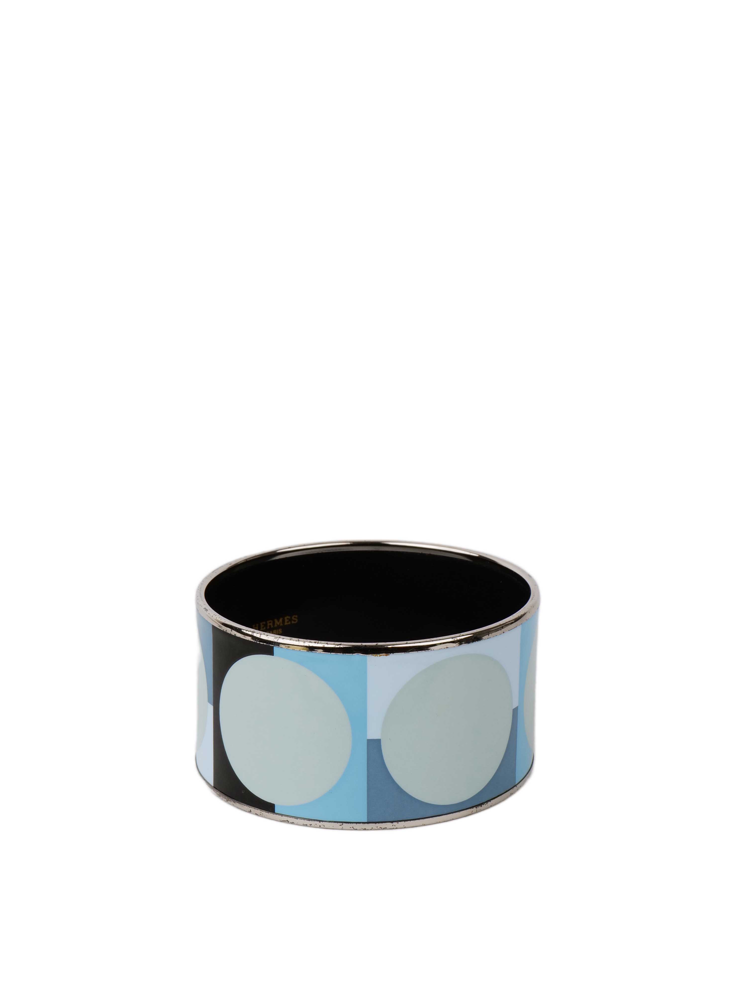 Hermes Light Blue Extra Wide Bangle.