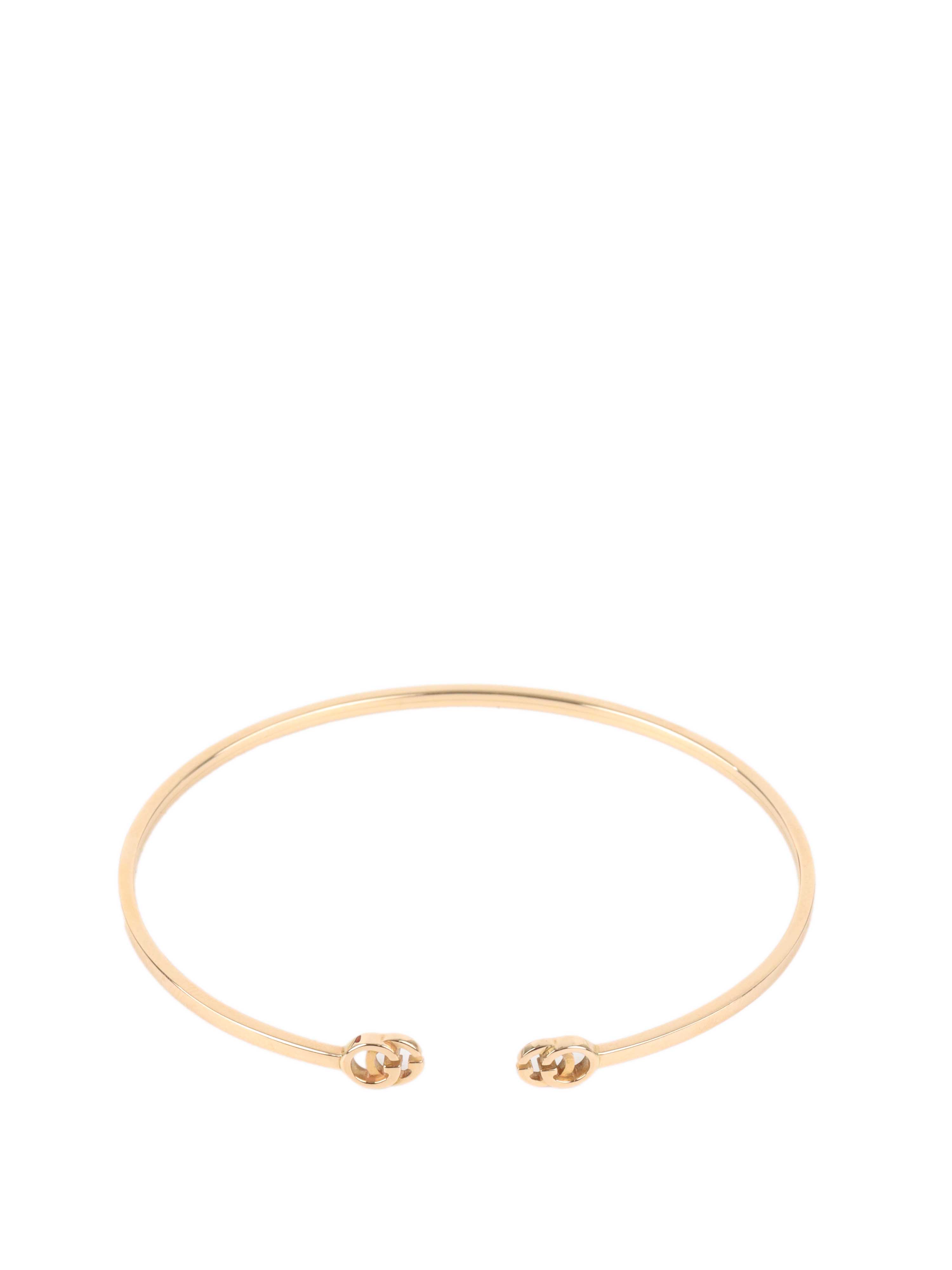 Gucci GG Running 18K Yellow Gold Cuff Bracelet.