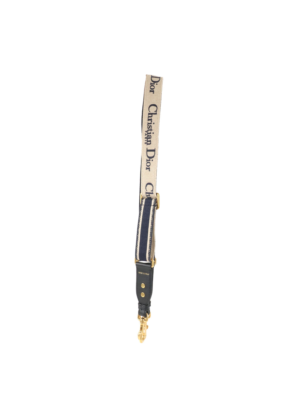 Dior Blue Adjustable Embroidered Strap with Ring