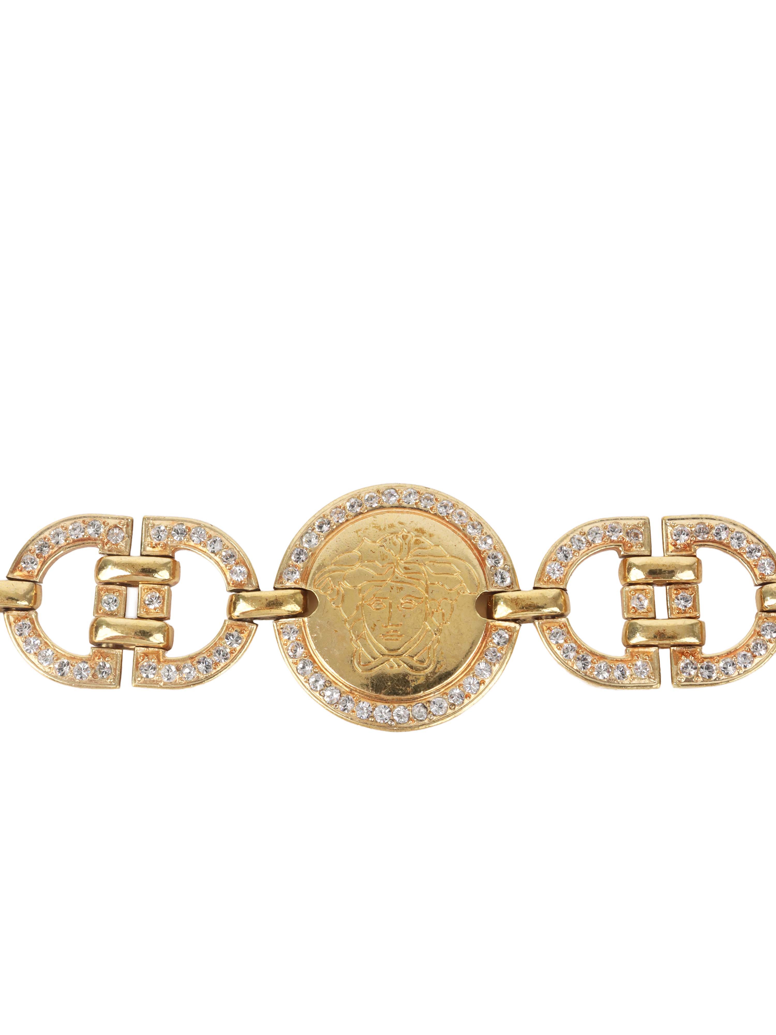 Versace Vintage Medusa Medallion Chain Bracelet