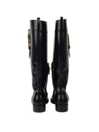 Versace Black Riding Boots.