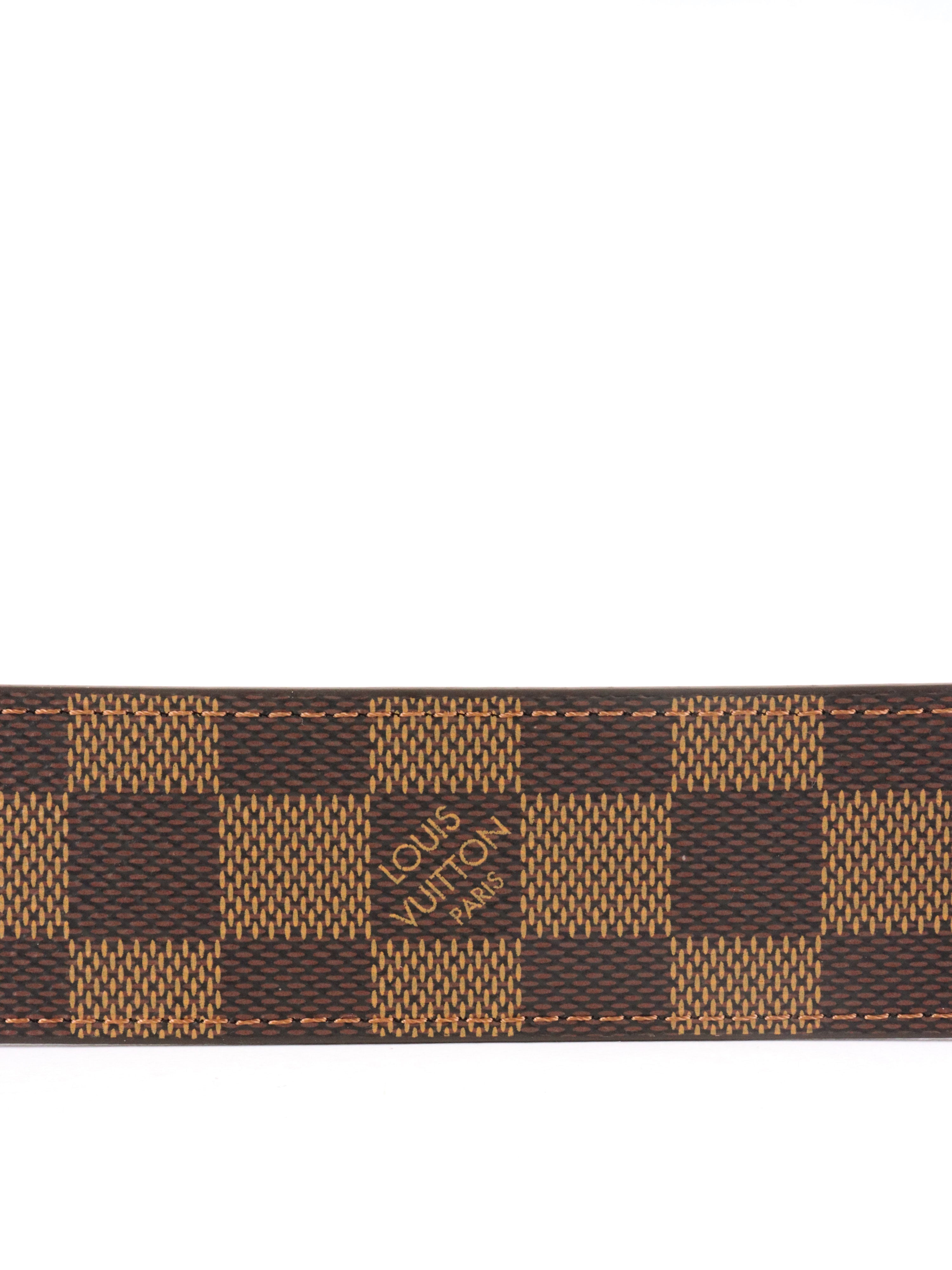 Louis Vuitton Damier Ebene LV Initiales 35mm Reversible Belt