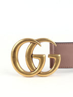 Gucci Dusty Pink GG Marmont Buckle Belt Size 90