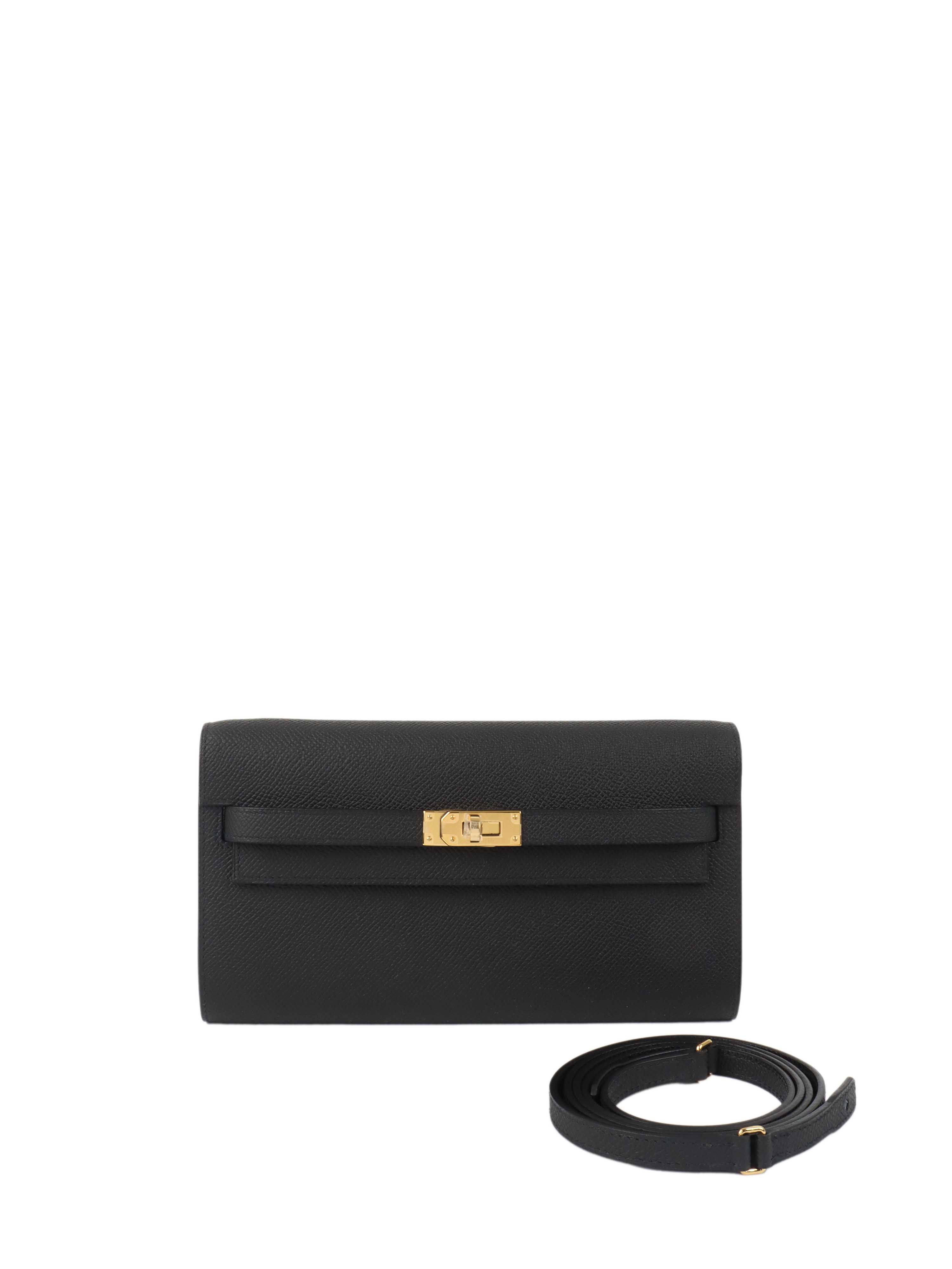 Hermes Kelly Classique To Go Noir GHW Stamp K.