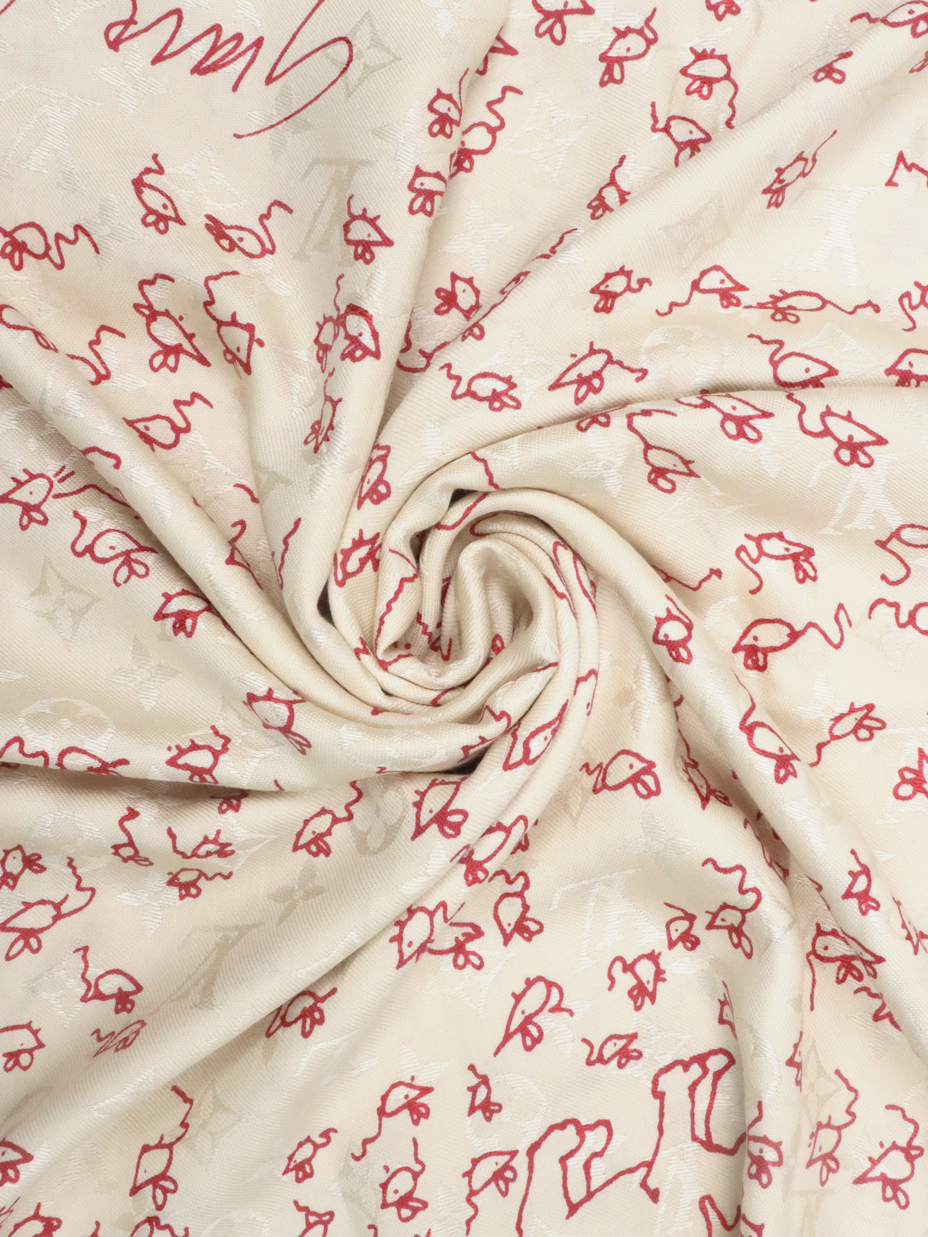 Louis Vuitton Beige LV Mice Monogram Classique Shawl