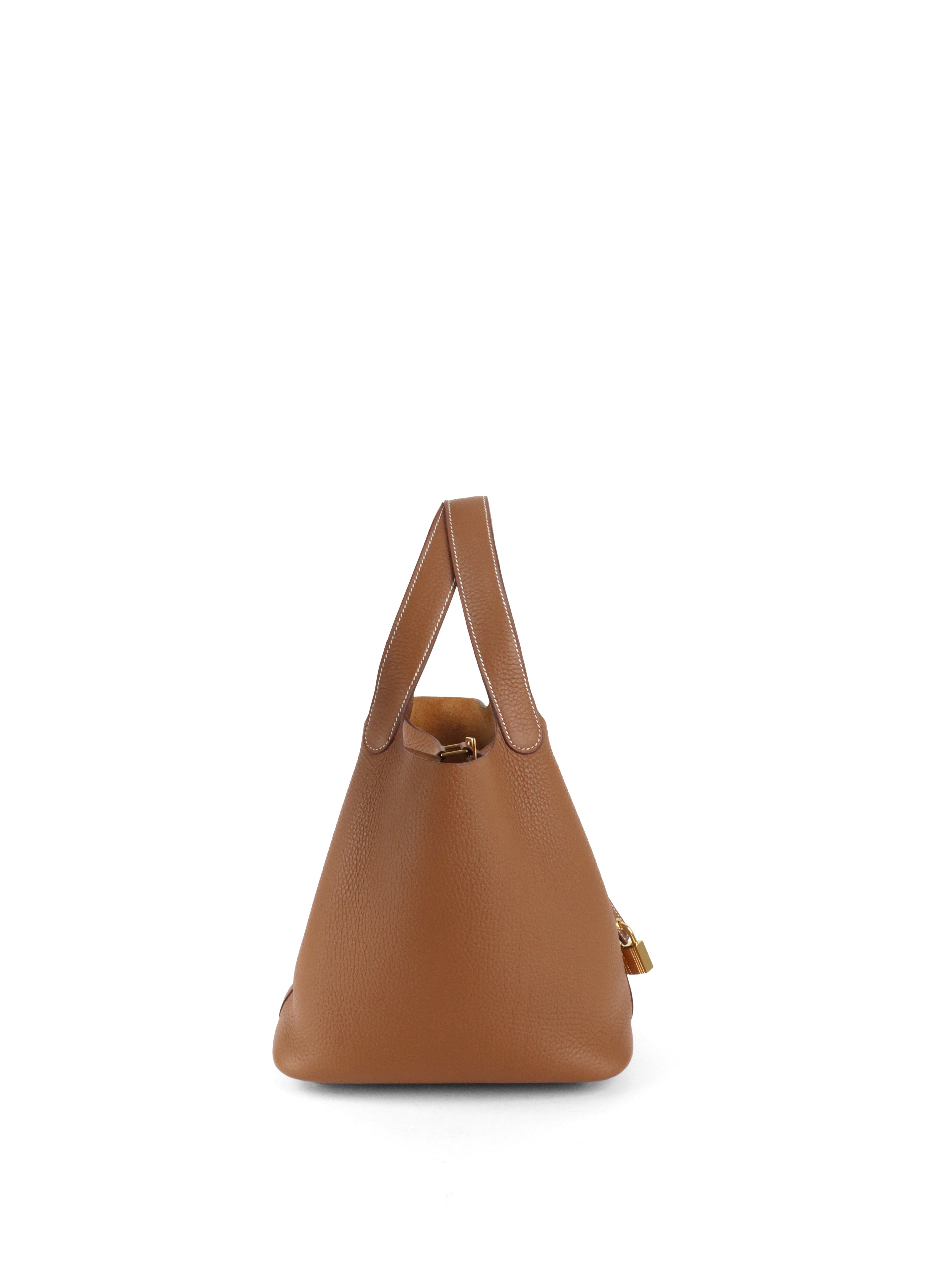 Hermes Picotin 22 Gold Taurillon Clemence Stamp U GHW