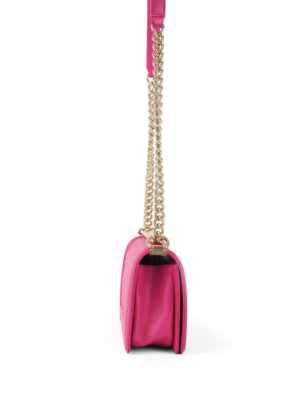 Chanel Berry Pink Medium Caviar Boy Bag LGHW