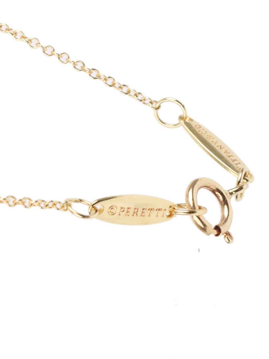 Tiffany & Co Gold Open Heart Necklace 7mm.