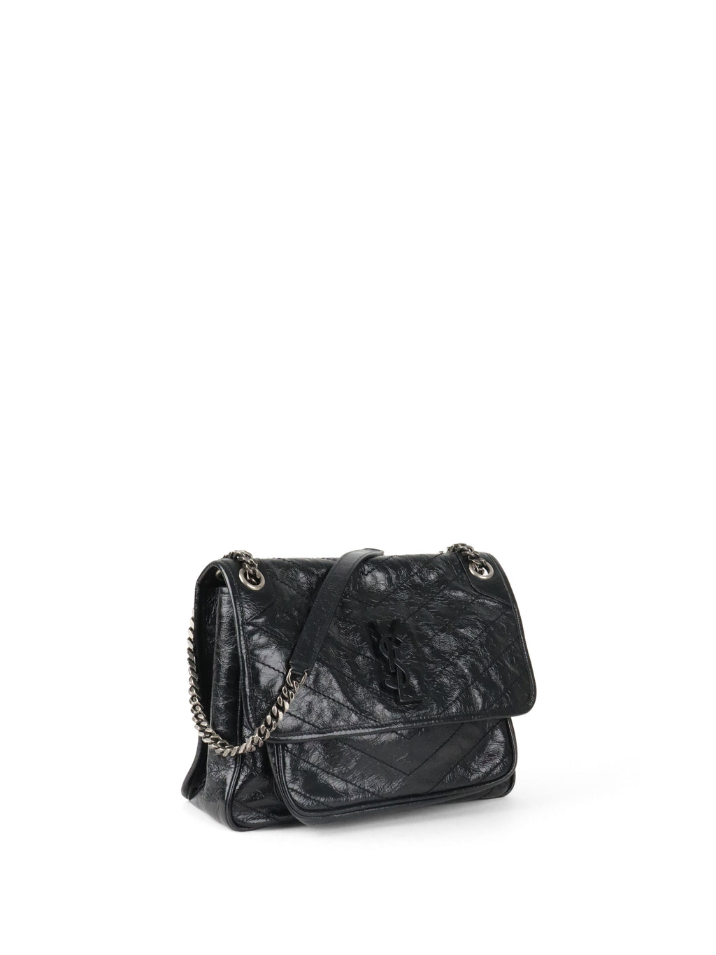 Saint Laurent Black Vintage Leather Medium Nikki Bag
