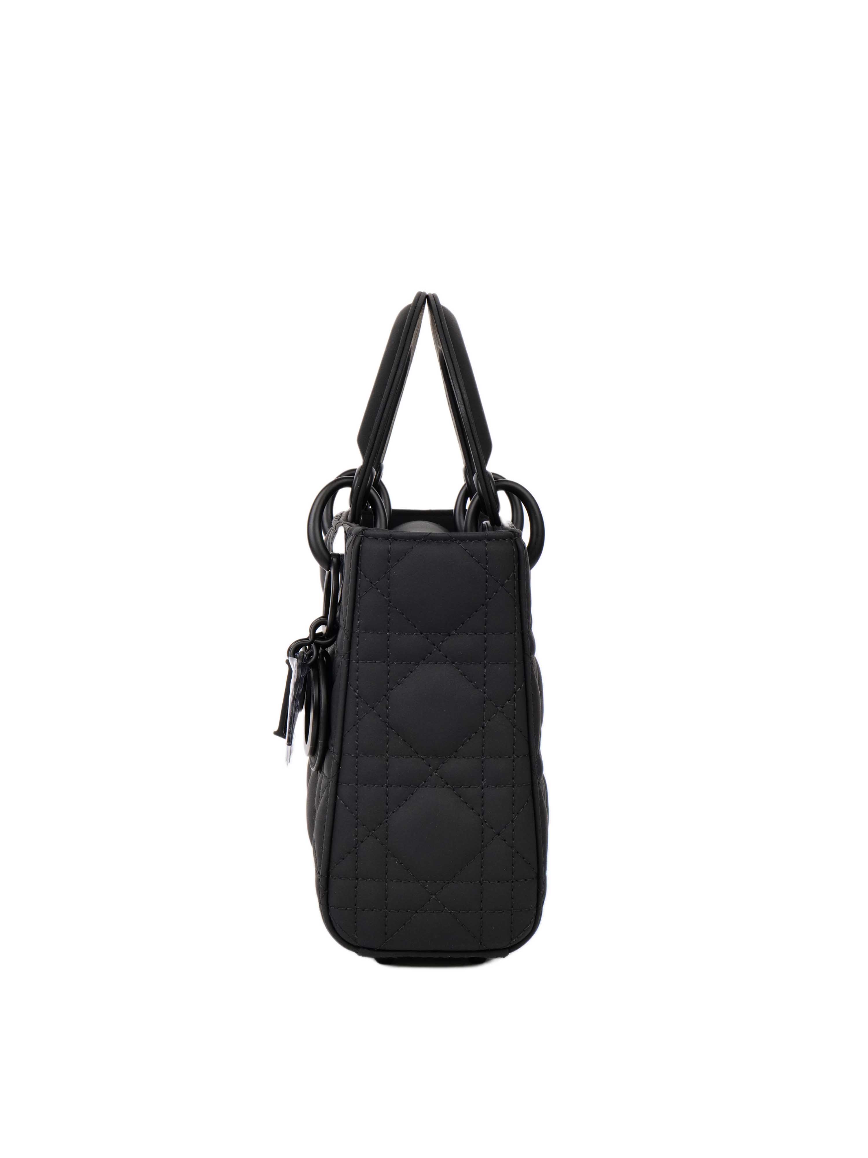 Dior Mini Lady Dior Ultramatte Black Bag.