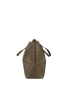 Loewe Large Dark Brown Puzzle Panelled Leather Tote Bag