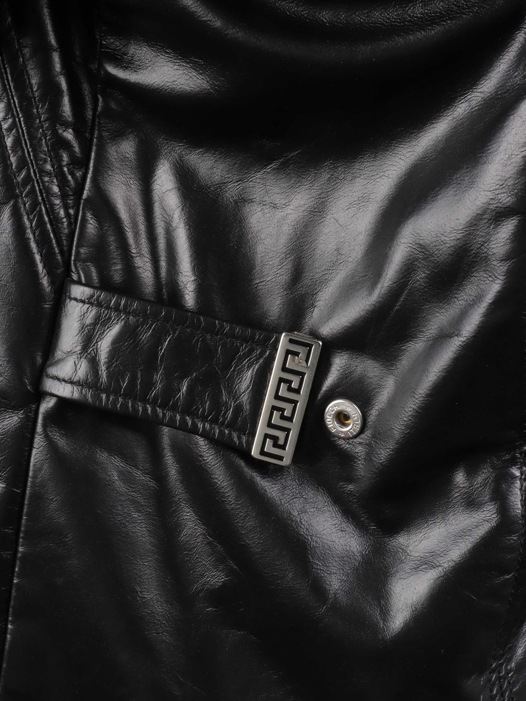 Versace Black Men's Leather Jacket.