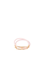 Hermes Mauve Pale Roulis Double Tour Bracelet RGHW