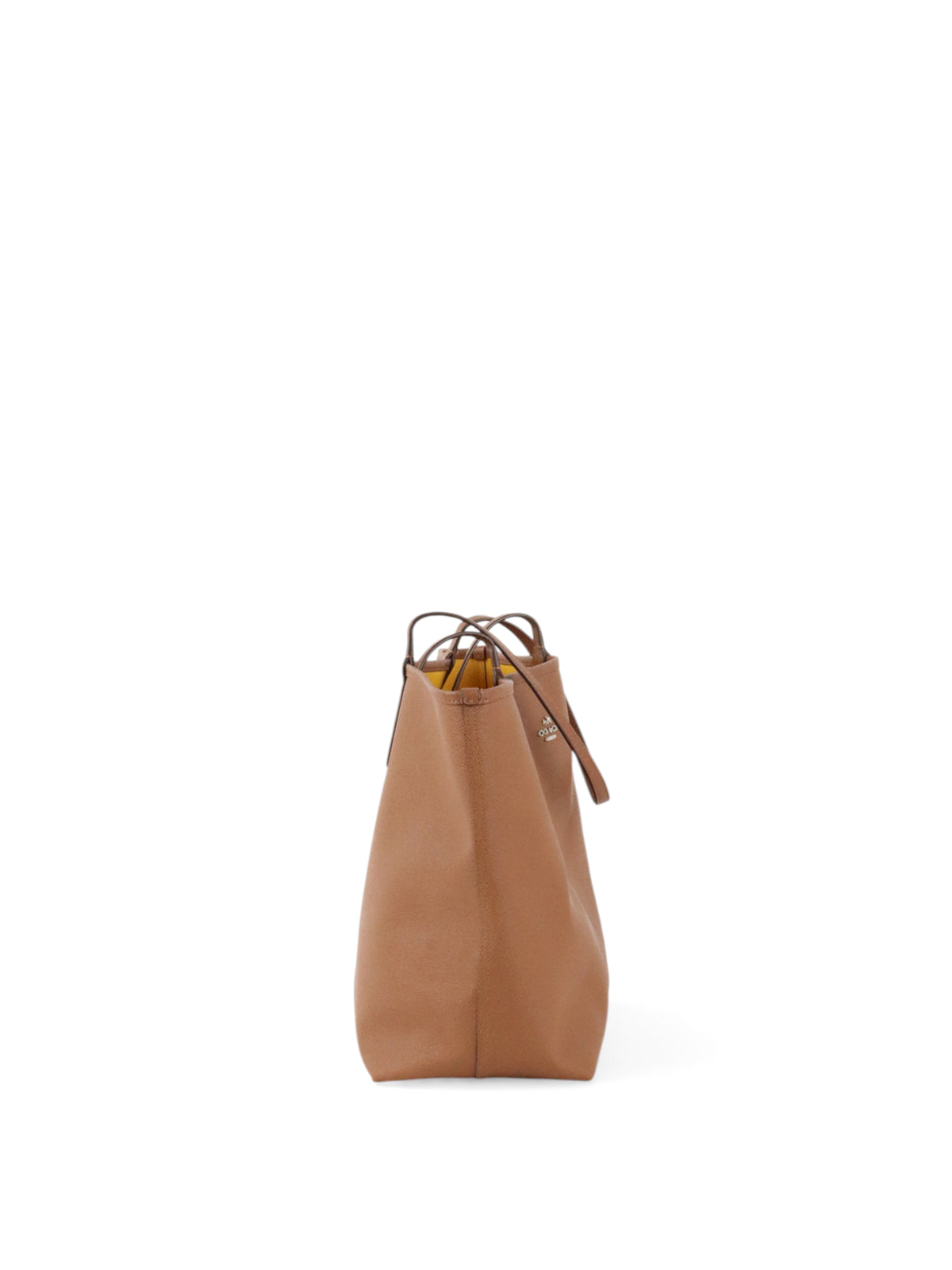 Coach Two Side Tan/Yellow City Tote