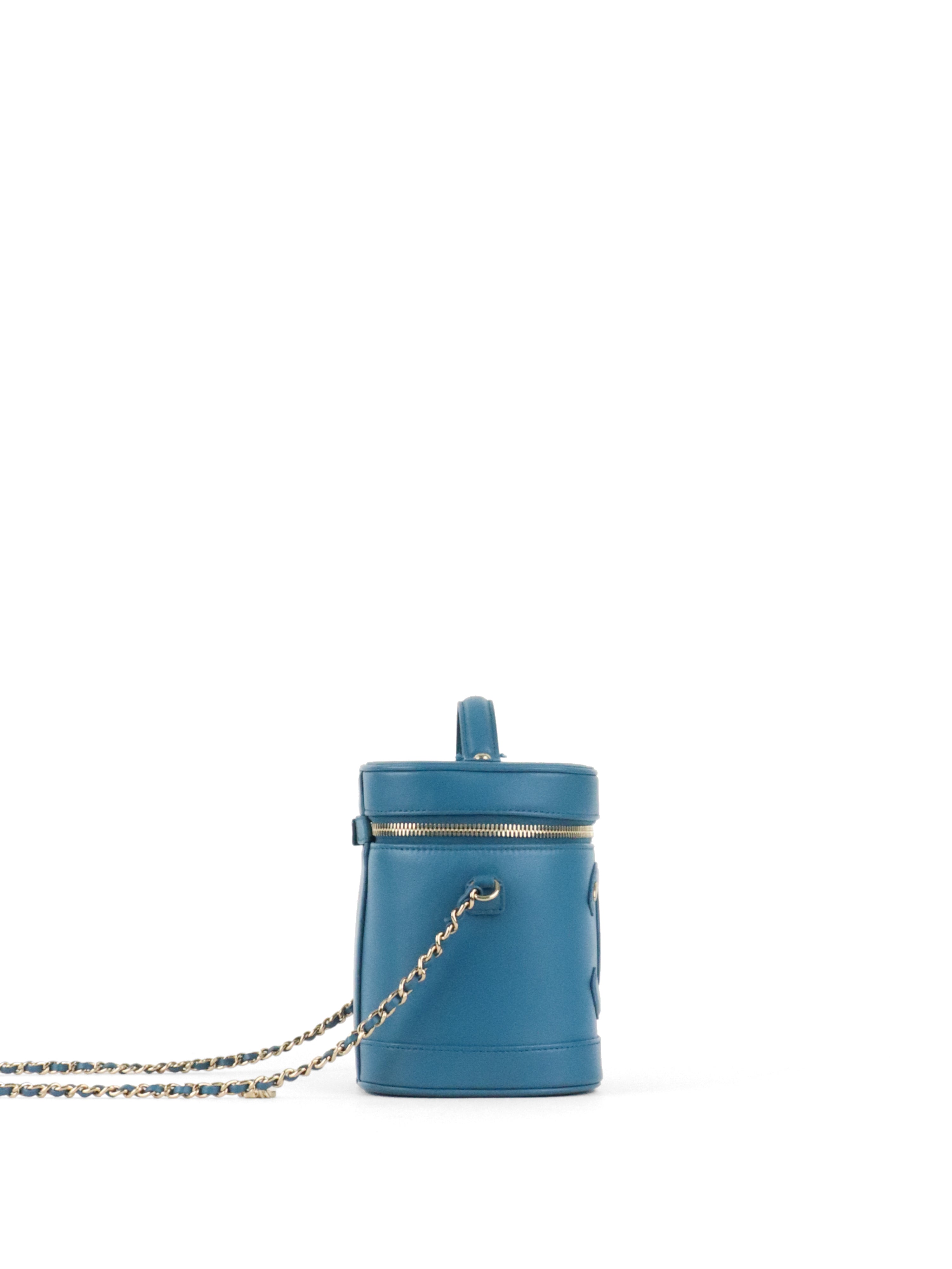 Chanel Blue CC Mania Vanity Case