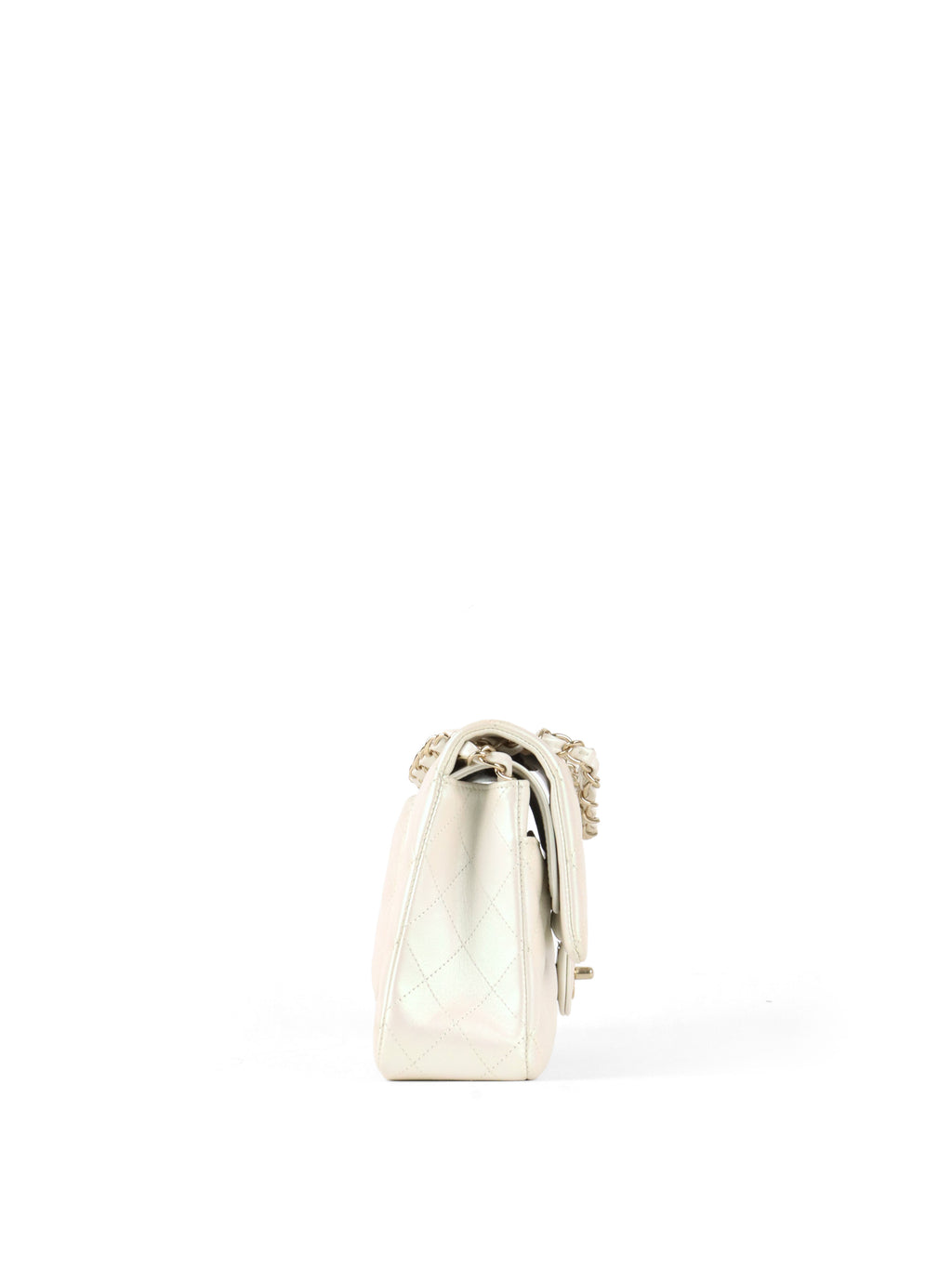 Chanel Ivory Irridecent Medium Classic Flap LGHW