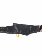 Dior Black Saddle Belt.