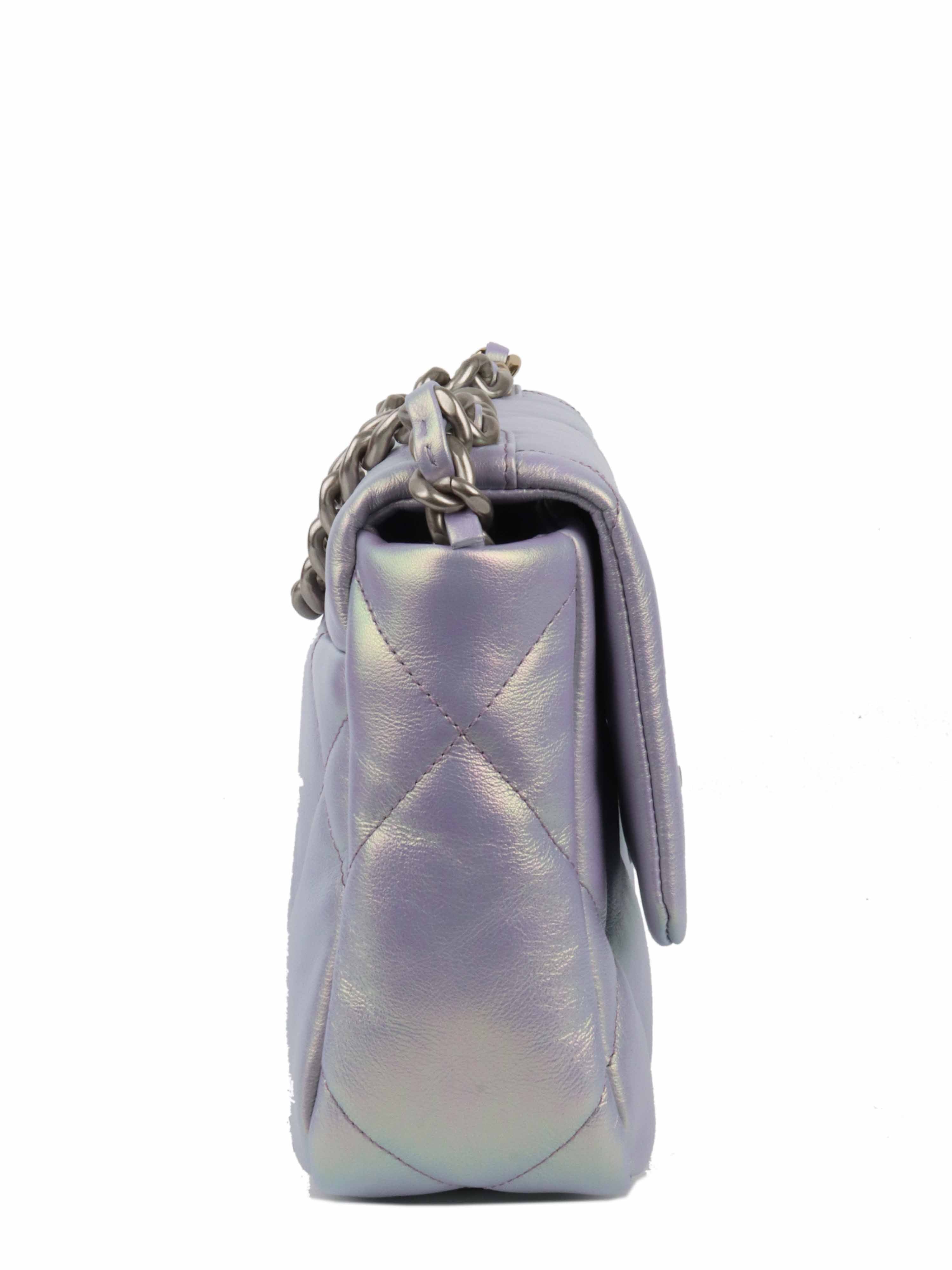 Chanel 22P Iridescent Light Purple Calfskin Quilted Small 19 Bag.