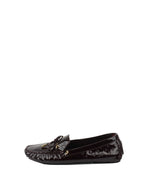 Louis Vuitton Burgundy Patent Leather Oxford Loafers.