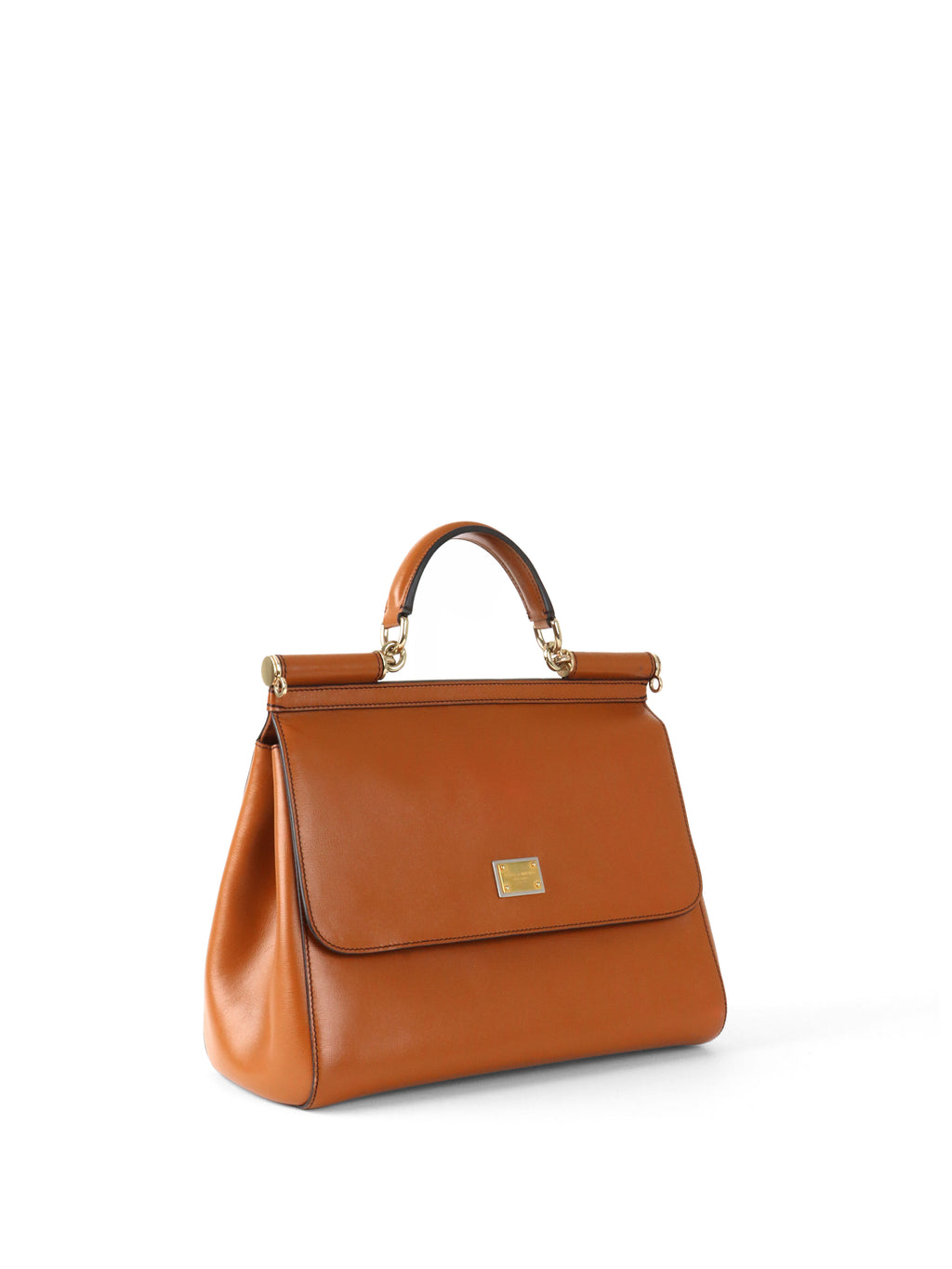 Dolce & Gabbana Caramel Brown Sicily Tote Bag.