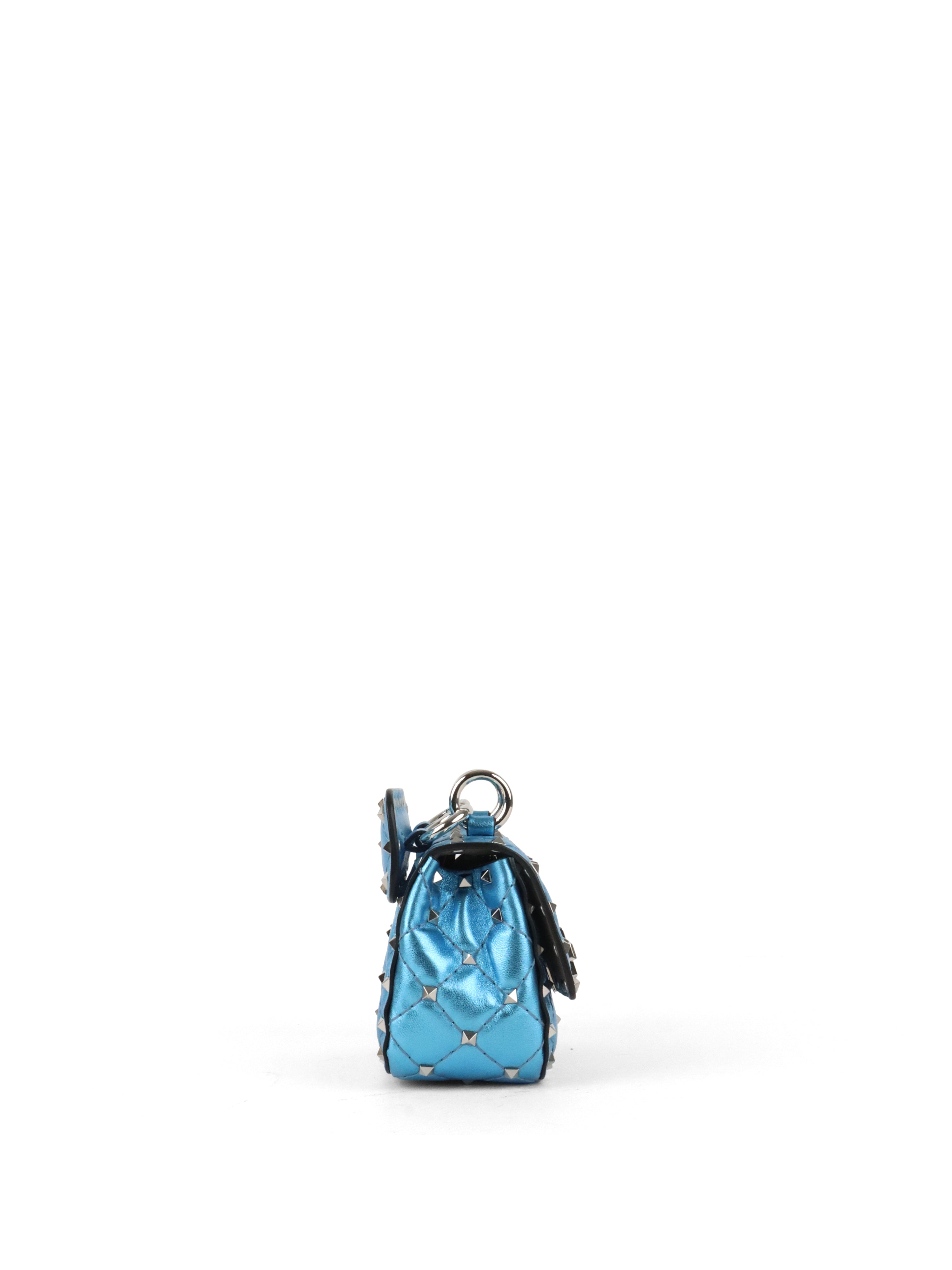 Valentino Blue Electric Cerulean Rockstud Spike Micro Bag