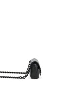 Gucci All Black Super Mini Marmont Chain Belt Bag
