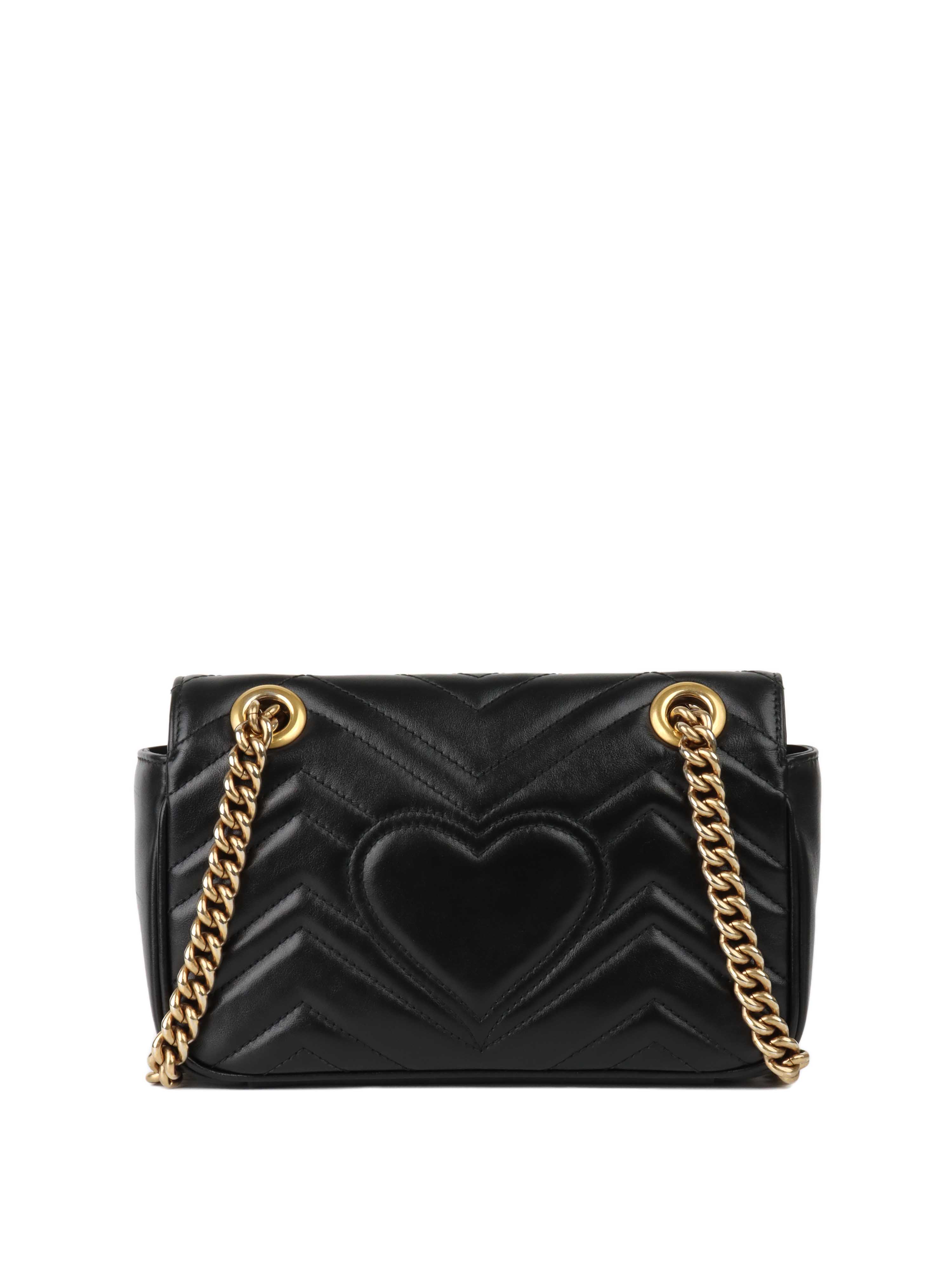 Gucci Black Mini Marmont Shoulder Bag.