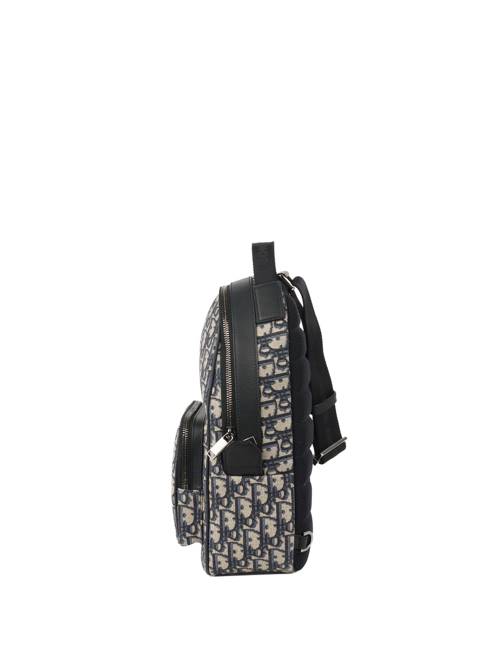 Dior Blue Oblique Canvas Crossbody Sling Bag.