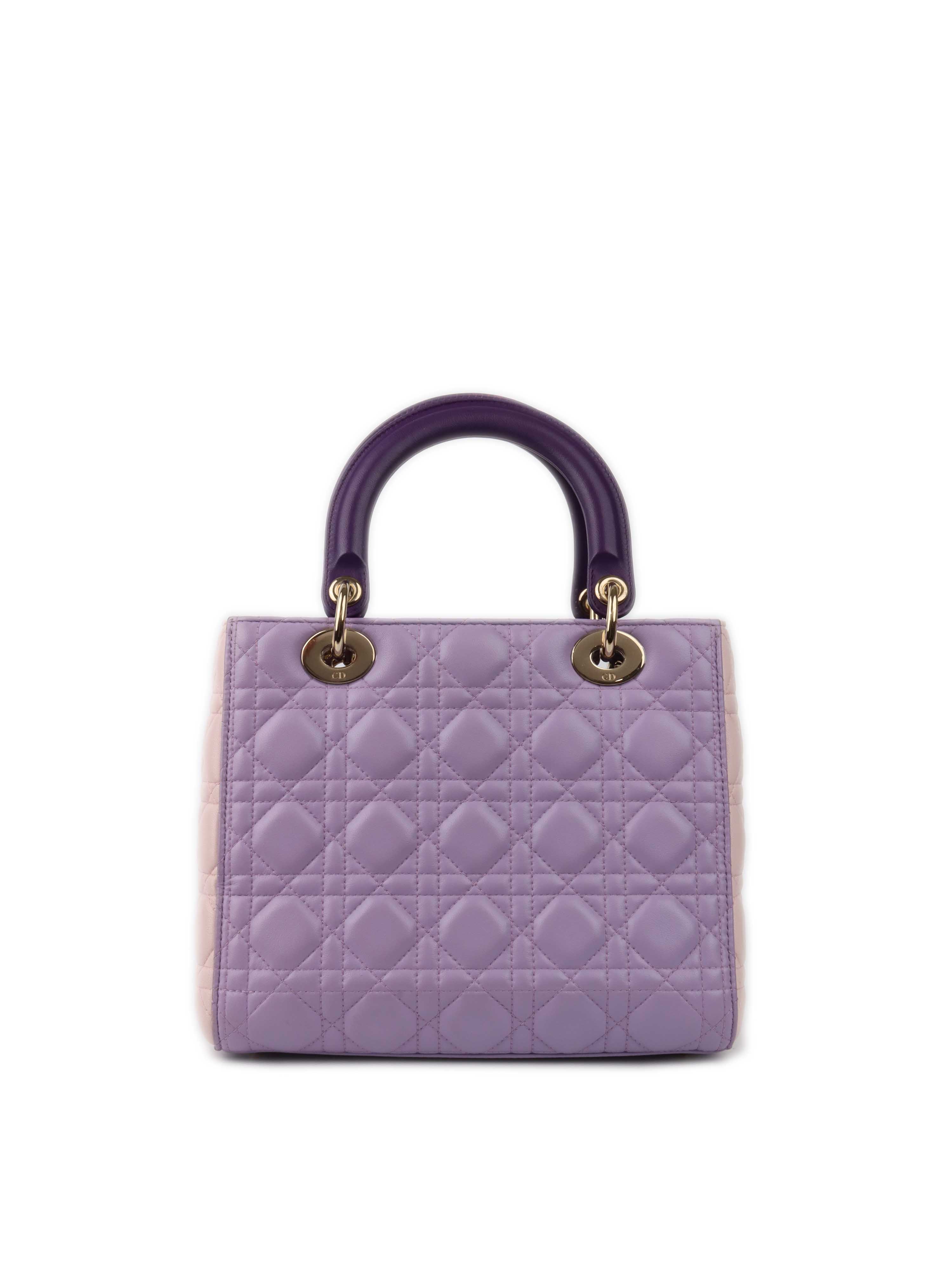 Christian Dior Purple Lambskin Limited Edition Lady Dior.