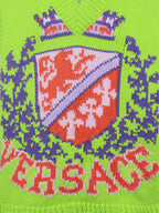Versace Green & Pink Knit Vest.
