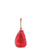 Versace Red Medusa Tag Lock Flap Shoulder Bag