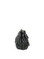 Miu Miu Black Matelasse Nappa Leather Shoulder Bag